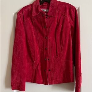 Coldwater Creek Vibrant Red Jean Jacket